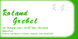 roland grebel business card